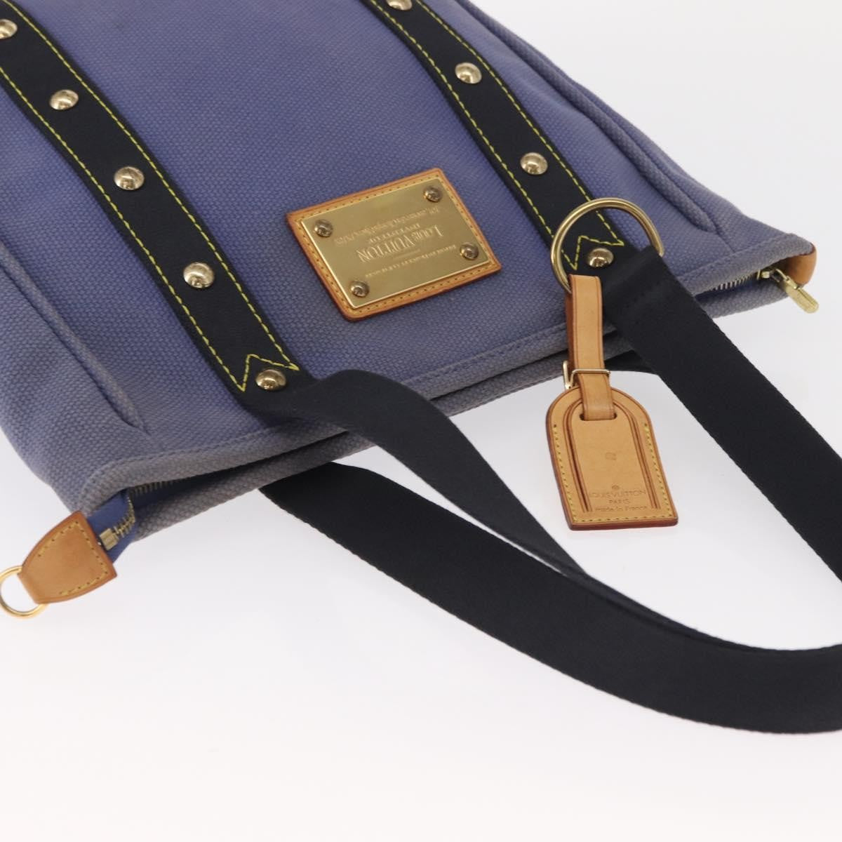 Louis Vuitton Antigua Tote Canvas Blue Canvas Tote Bag