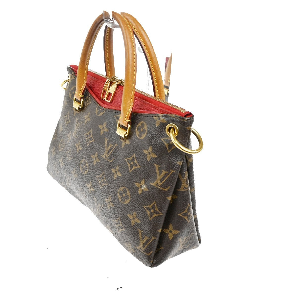 Louis Vuitton Pallas Tote Monogram Canvas With Leather Brown Canvas Handbag