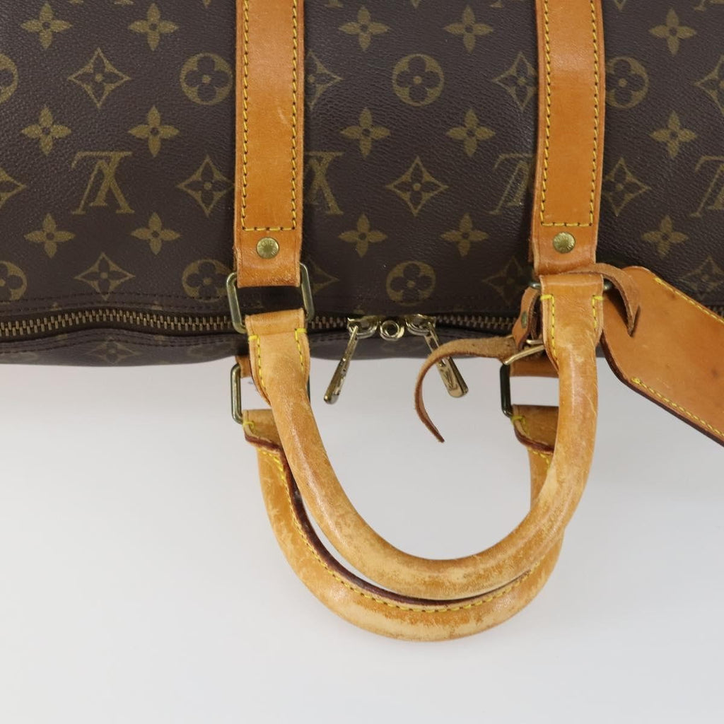 Louis Vuitton Keepall Bandouliere Bag Monogram Canvas Brown Canvas Travel Bag