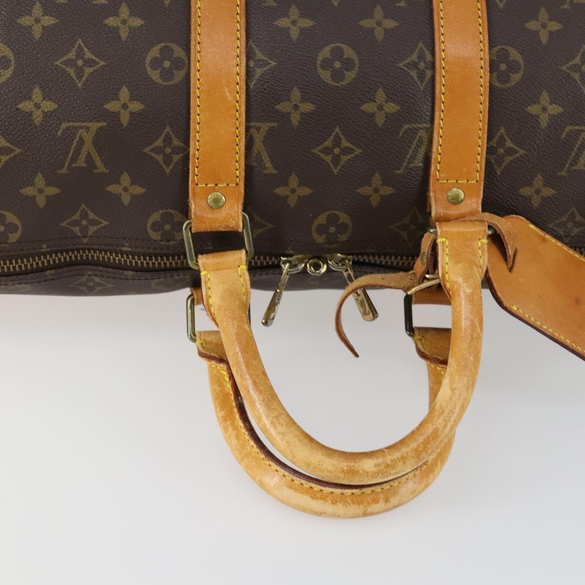 Louis Vuitton Keepall Bandouliere Bag Monogram Canvas Brown Canvas Travel Bag