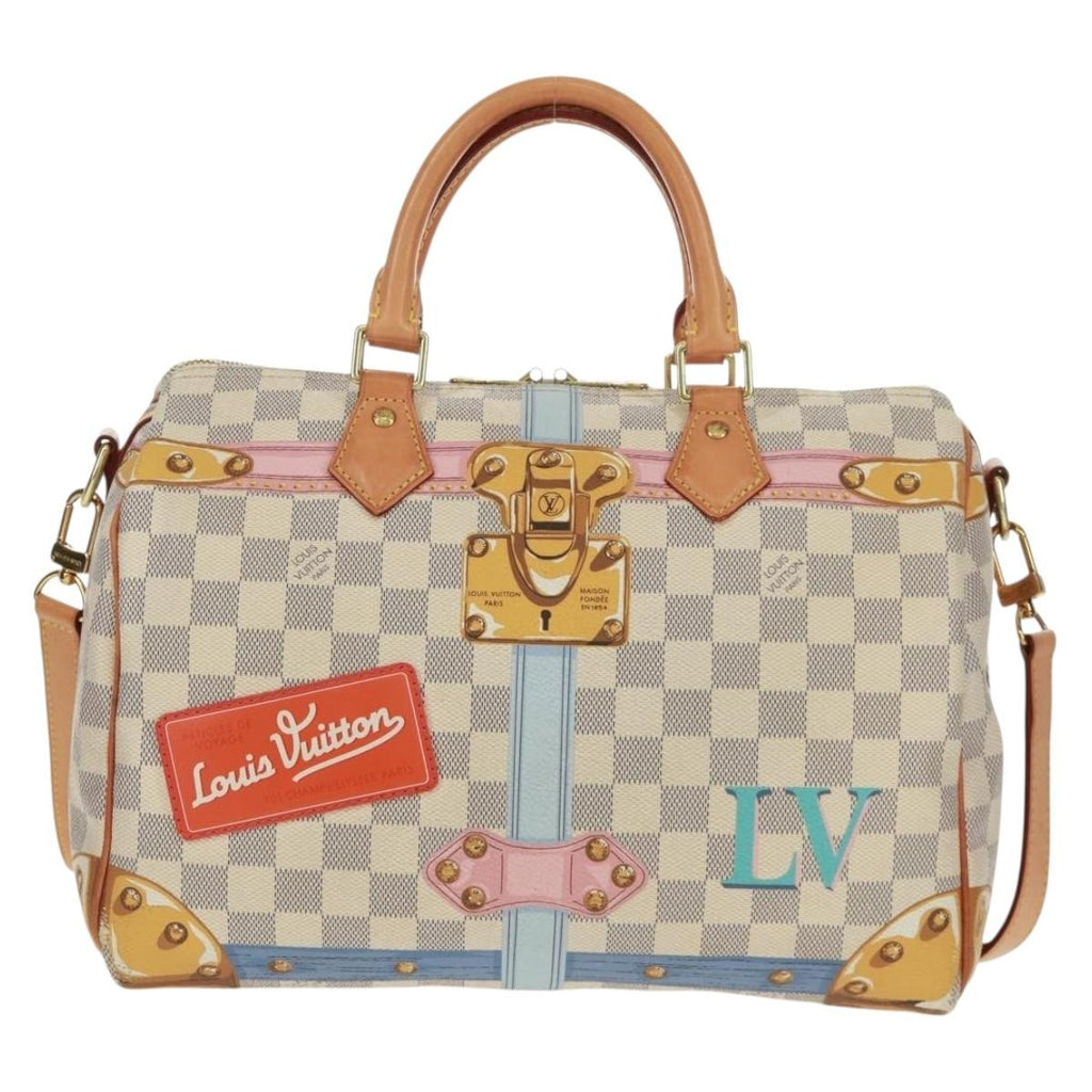 Louis Vuitton Speedy Bandouliere Bag Limited Edition Summer Trunks Monogram Canvas Multicolour Canvas Handbag