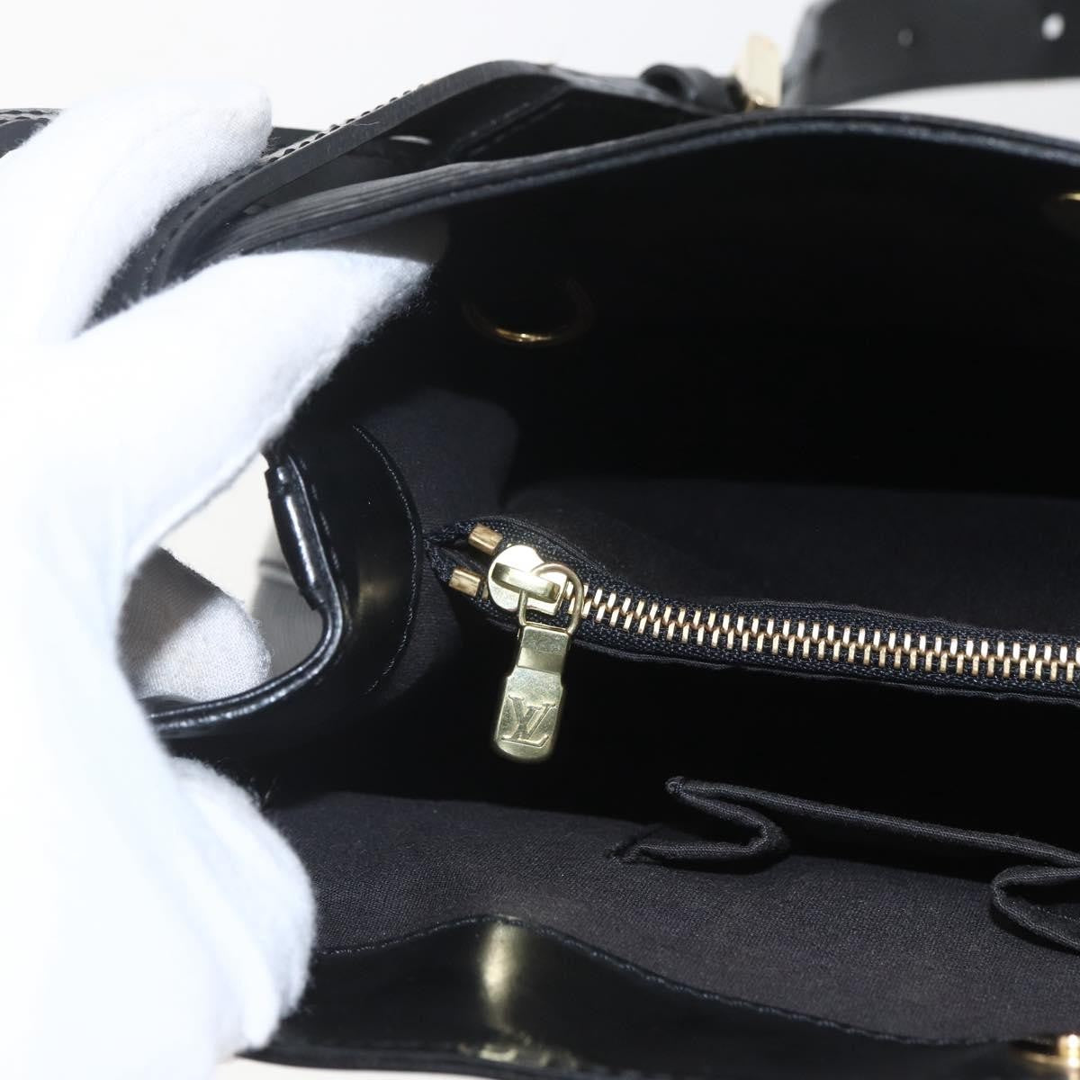Louis Vuitton Mandara Handbag Epi Leather Black Leather Tote Bag