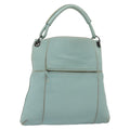 Bottega Veneta Front Zip Hobo Leather Blue Leather Bag