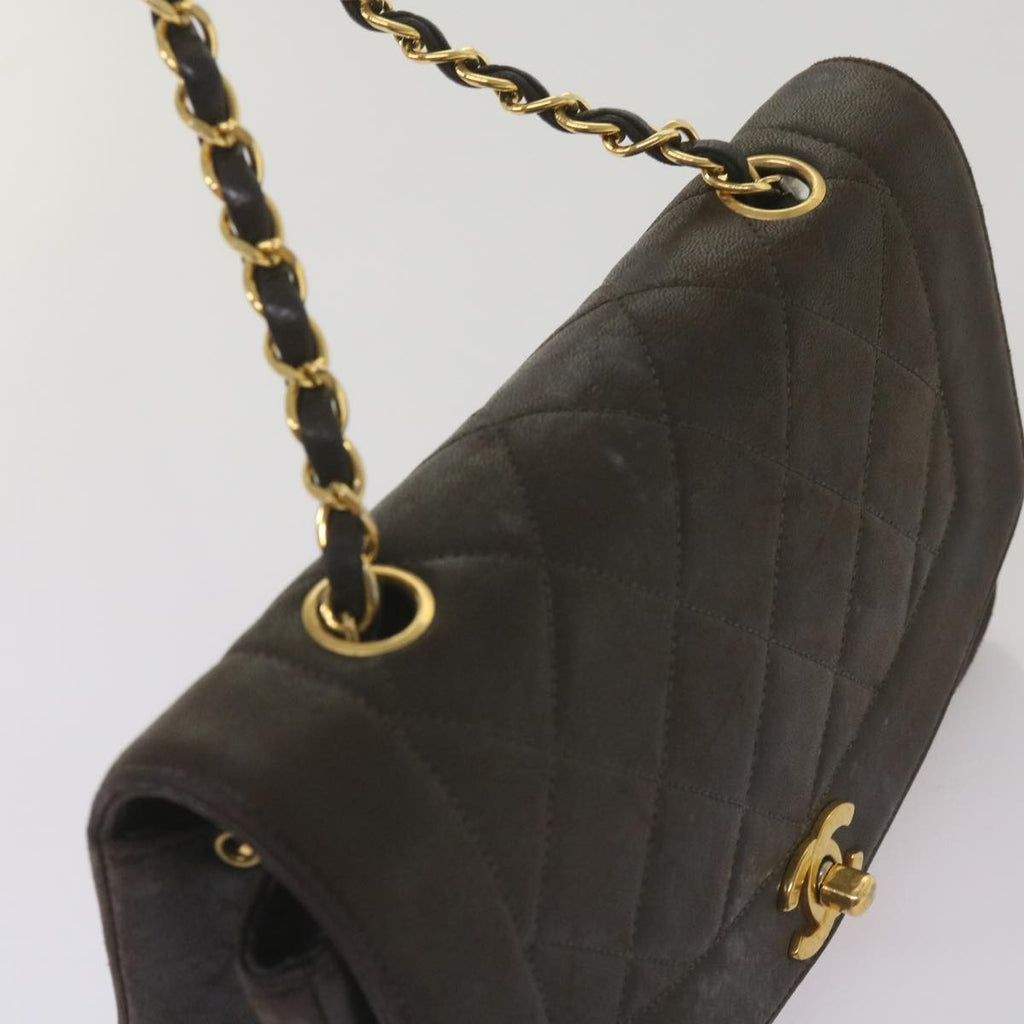 Chanel Vintage Diana Flap Bag Quilted Lambskin Black Leather Shoulder Bag Bag