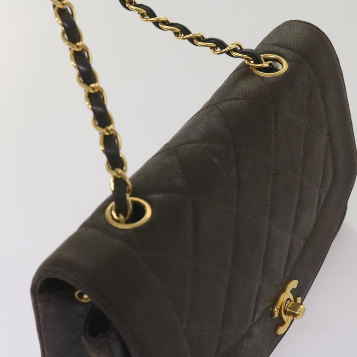 Chanel Vintage Diana Flap Bag Quilted Lambskin Black Leather Shoulder Bag Bag