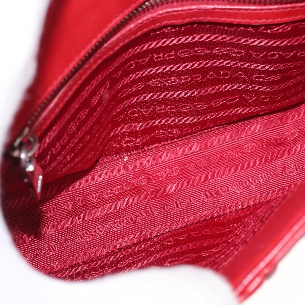 Prada Gaufre Chain Flap Shoulder Bag Nappa Leather Red Leather Shoulder Bag Bag