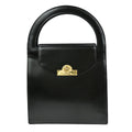 Christian Dior Vintage Handbag Leather Black Leather Handbag (Pre-Owned)