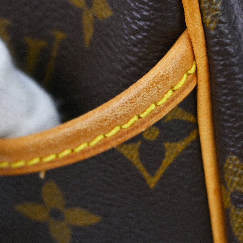 Louis Vuitton Deauville Handbag Monogram Canvas Brown Canvas Handbag