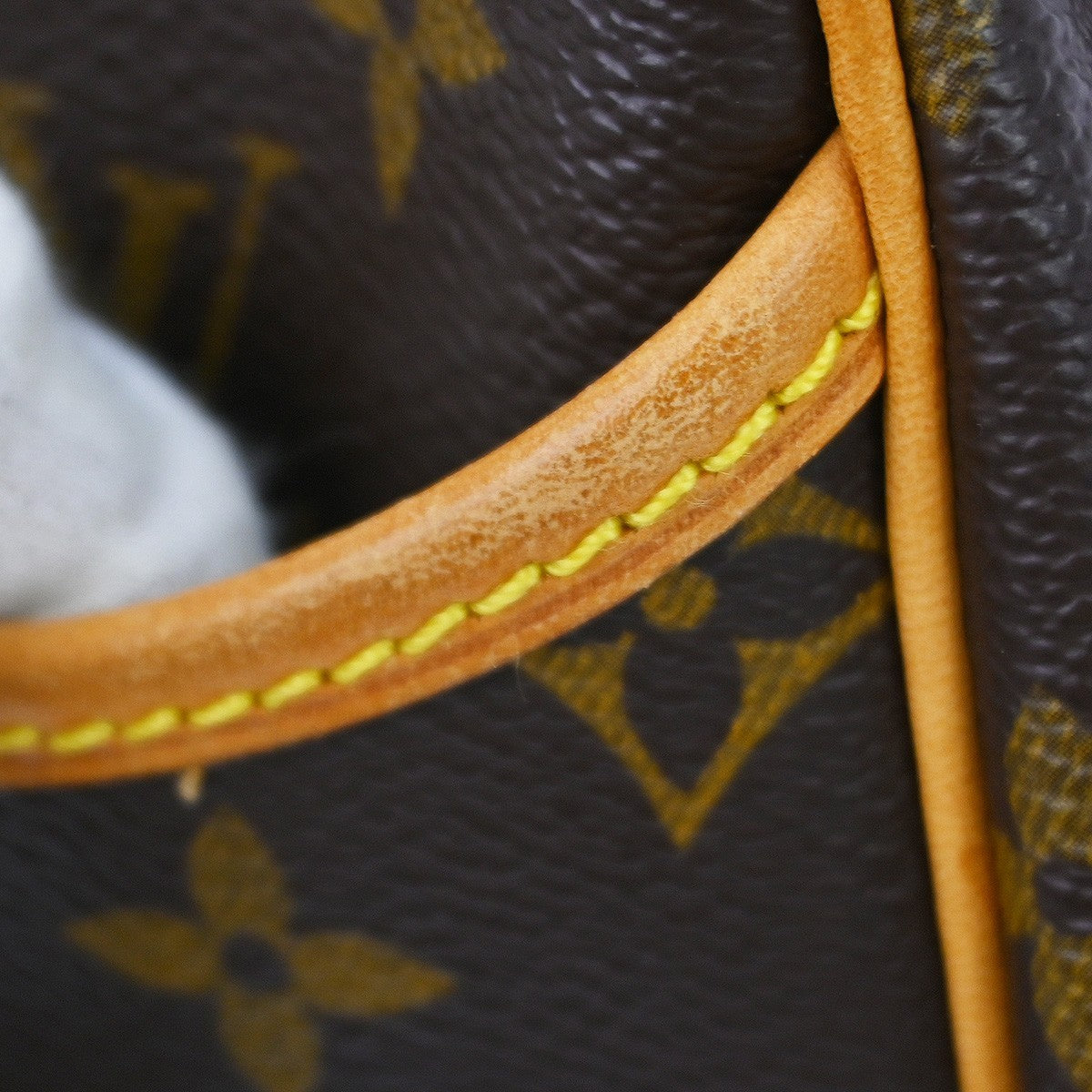 Louis Vuitton Deauville Handbag Monogram Canvas Brown Canvas Handbag