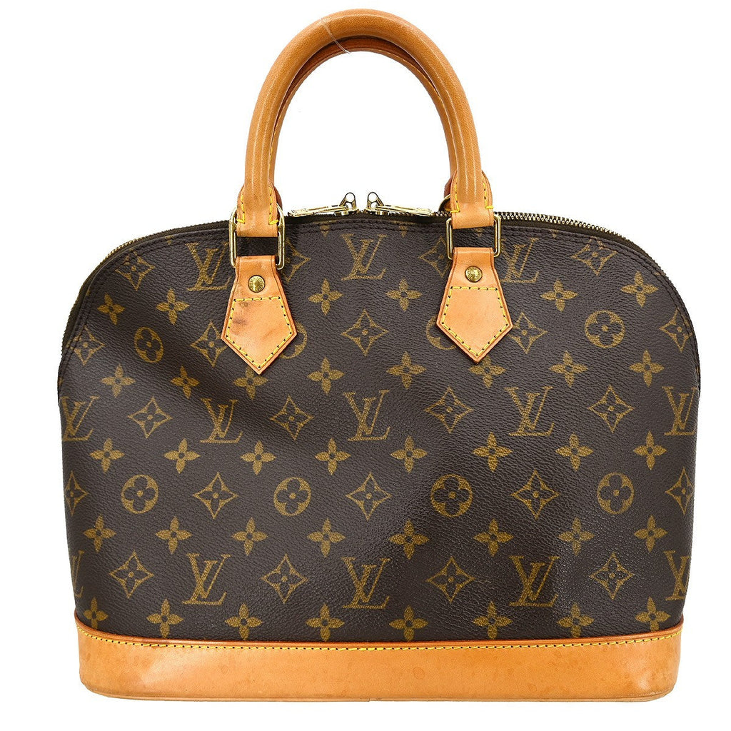 Louis Vuitton Alma Handbag Monogram Canvas Brown Canvas Handbag