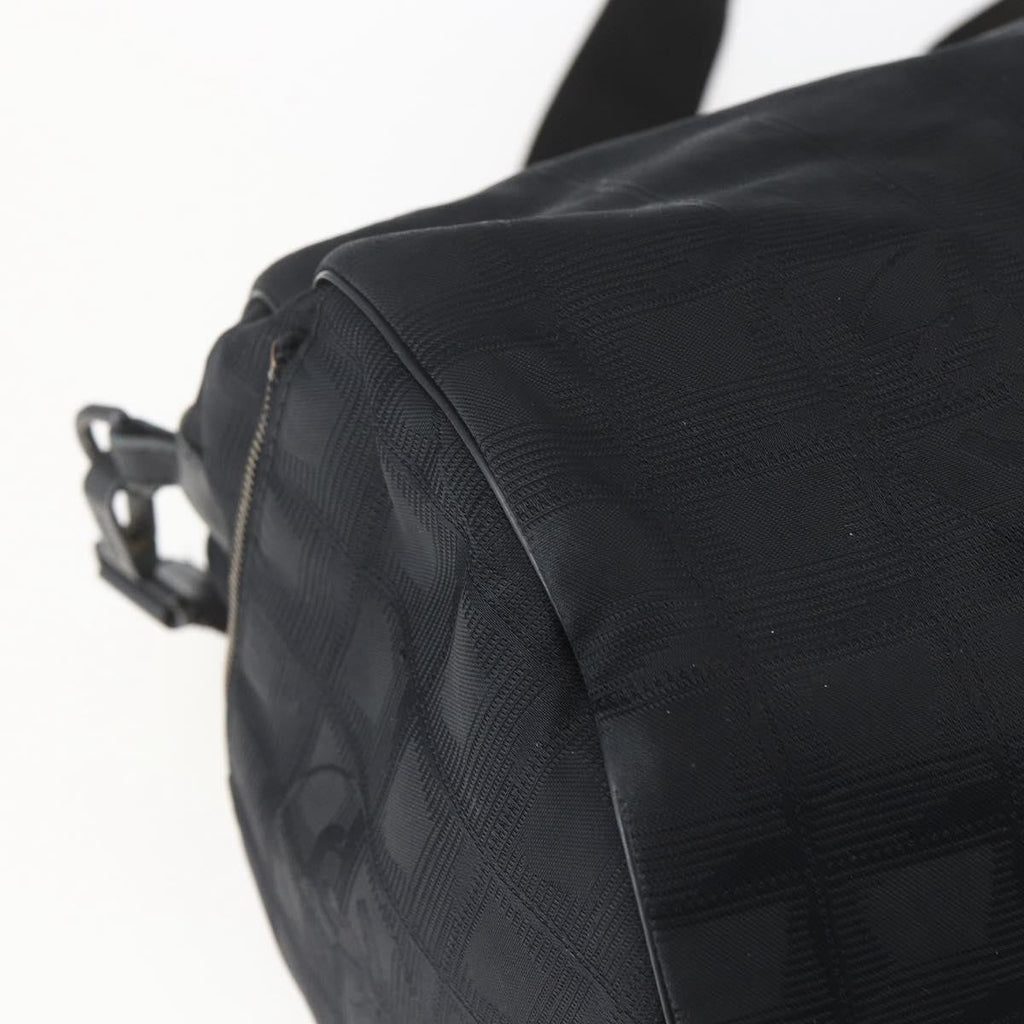 Chanel Travel Line Boston Bag Nylon Black Nylon Travel Bag Bag