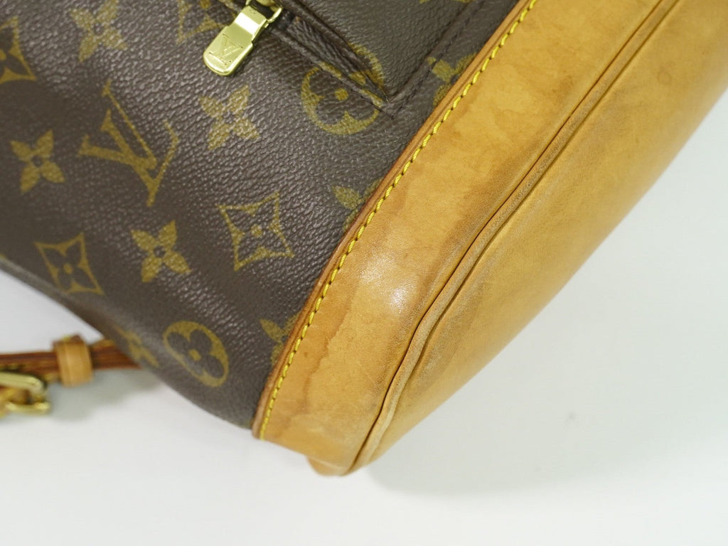 Louis Vuitton Vintage Montsouris Backpack Monogram Canvas Brown Canvas Backpack Bag