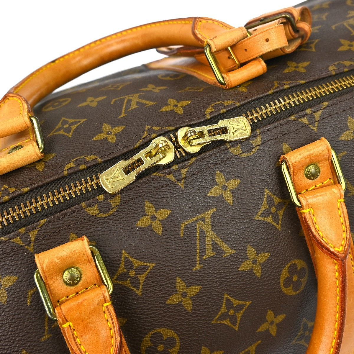 Louis Vuitton Keepall Bandouliere Bag Monogram Canvas Brown Canvas Travel Bag