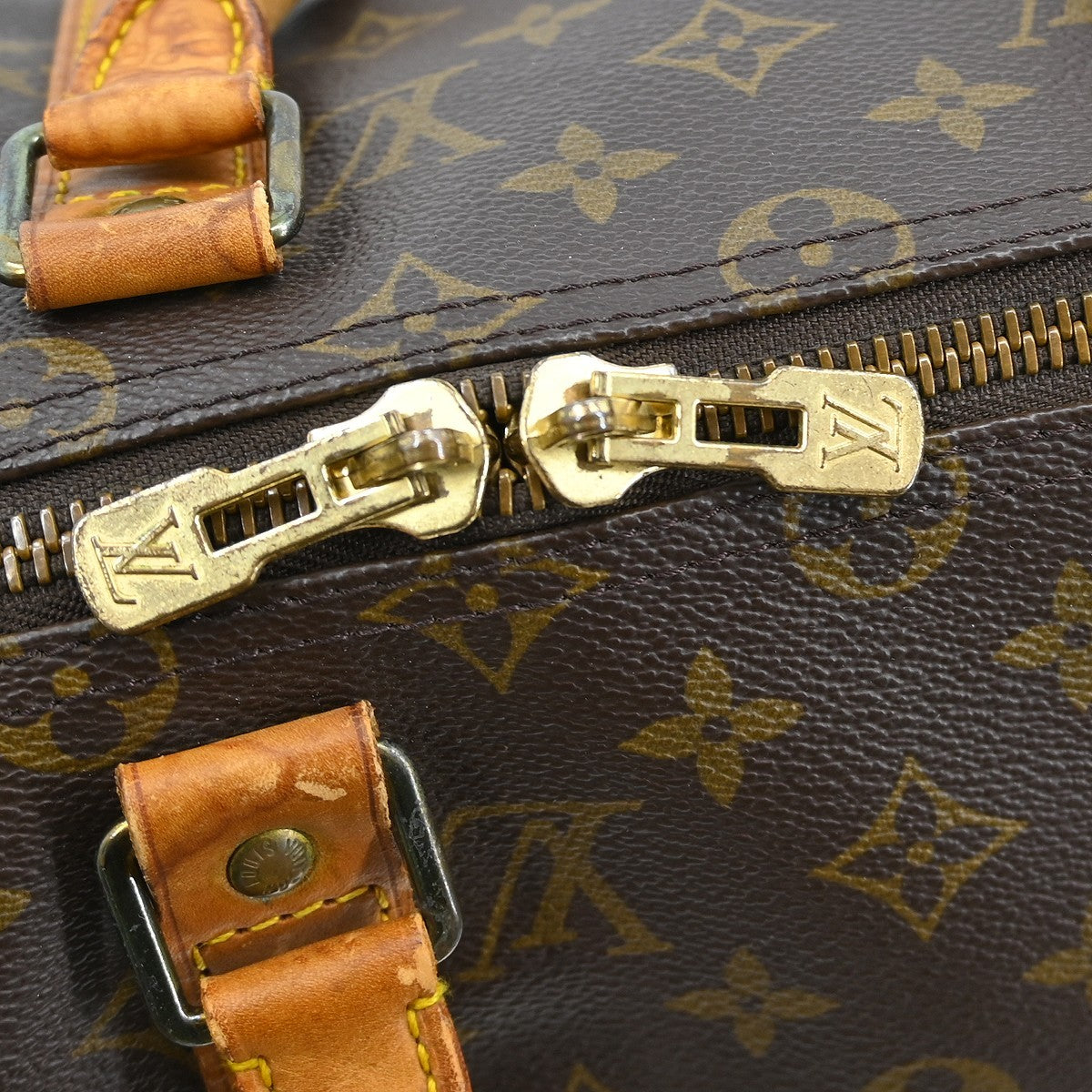Louis Vuitton Keepall Bag Monogram Canvas Brown Canvas Travel Bag