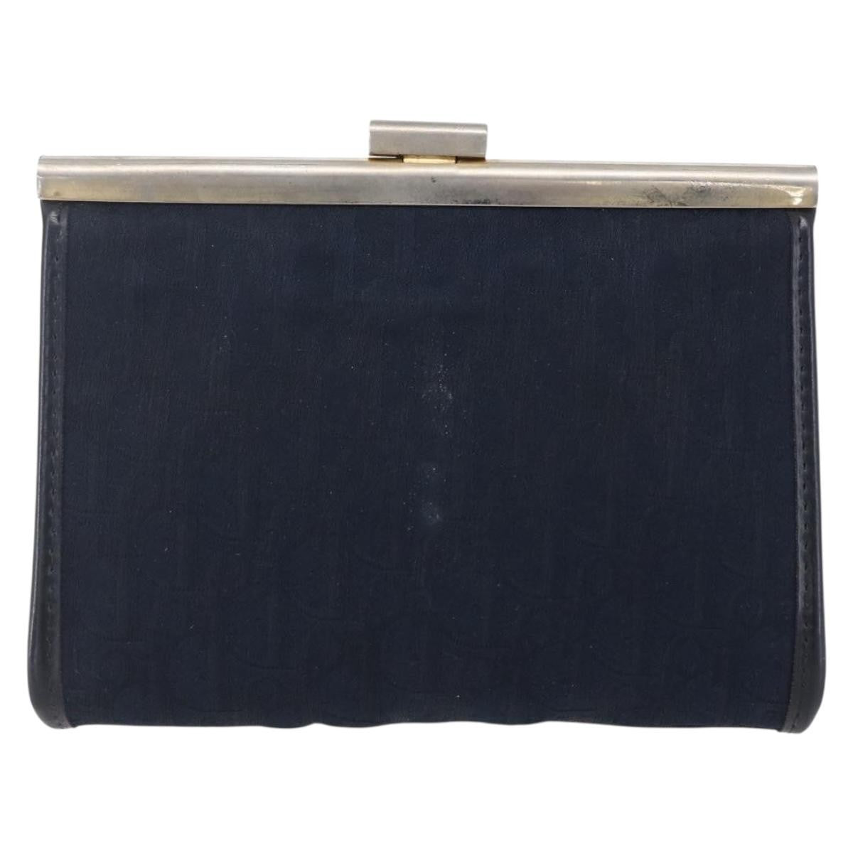 Christian Dior Vintage Trotter Pouch Canvas Navy Canvas Clutche & Pouche Bag (Pre-Owned)