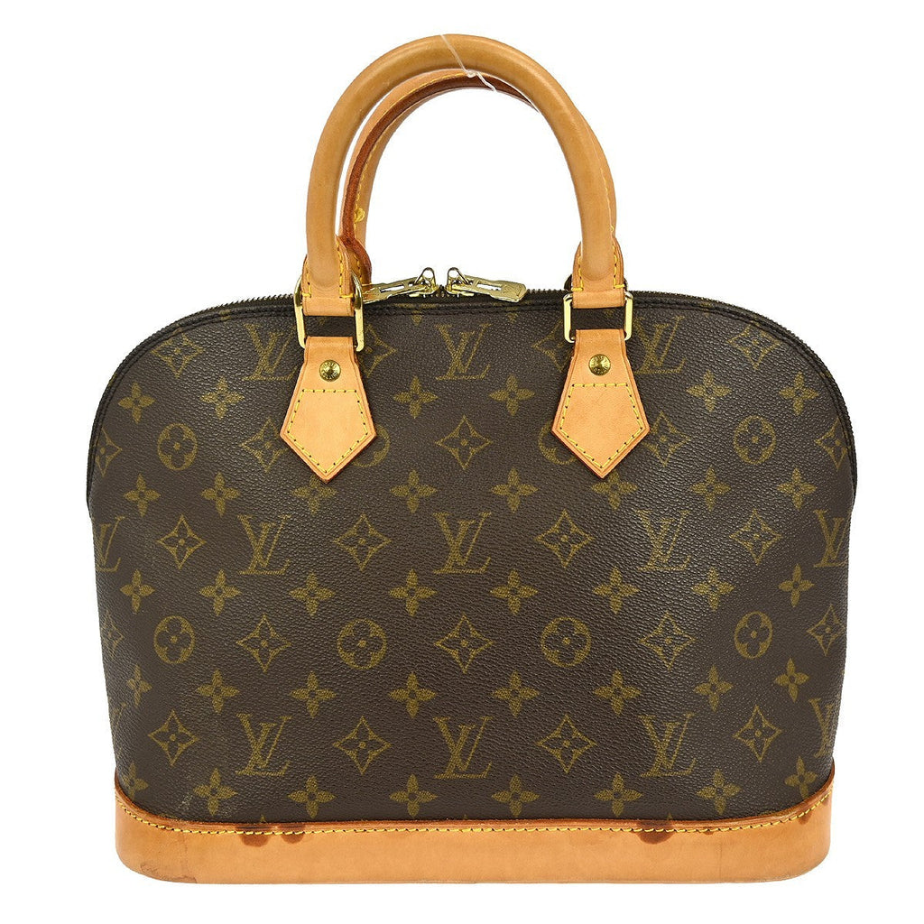 Louis Vuitton Alma Handbag Monogram Canvas Brown Canvas Handbag