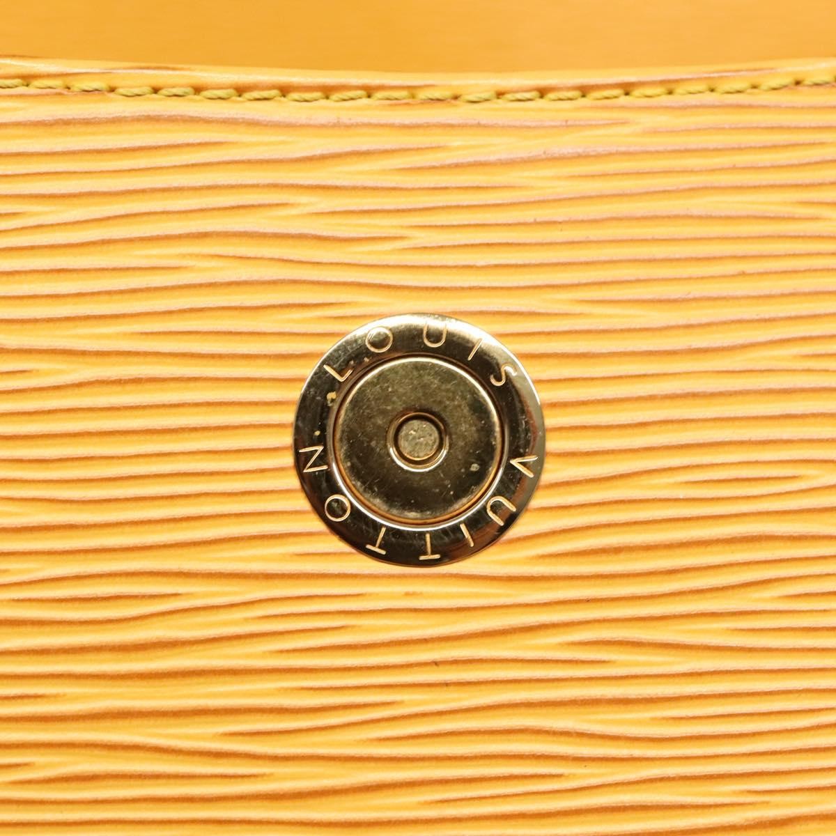 Louis Vuitton Buci Handbag Epi Leather Yellow Leather Shoulder Bag