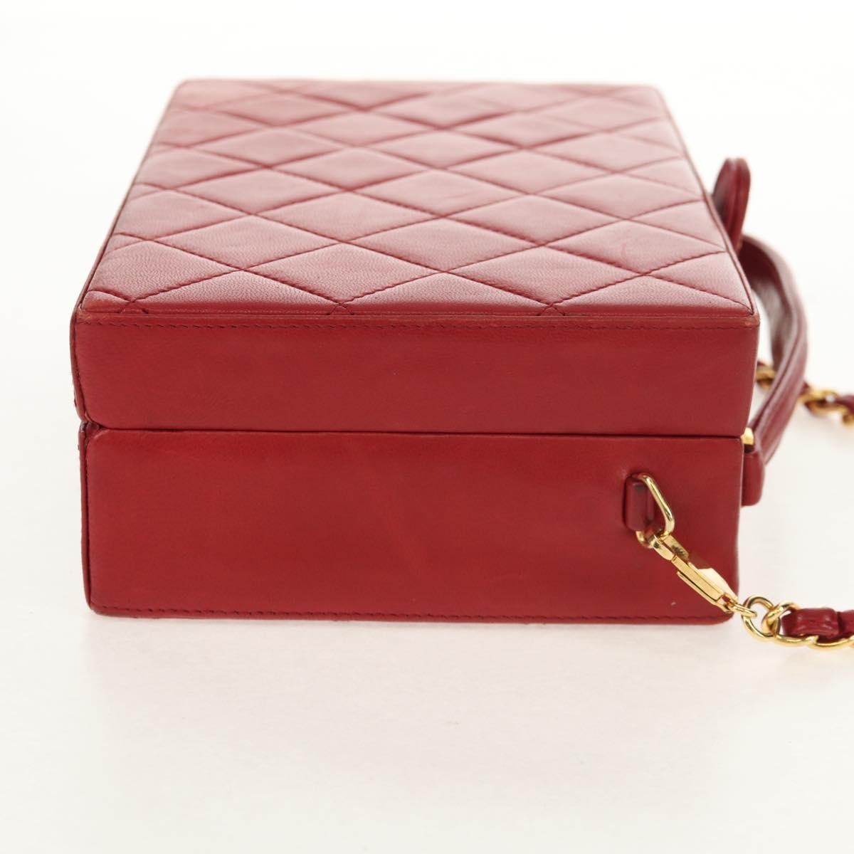 Chanel Matelasse Chain Shoulder Bag Leather Red Leather Shoulder Bag Bag