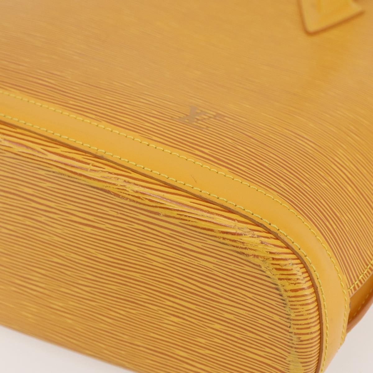 Louis Vuitton Lussac Handbag Epi Leather Yellow Leather Shoulder Bag