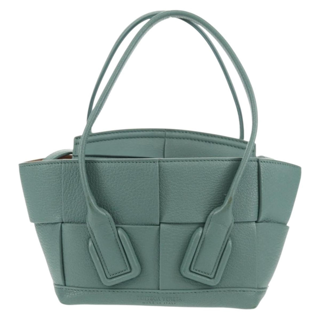 Bottega Veneta Arco Bag Maxi Intrecciato Leather Green Leather Handbag