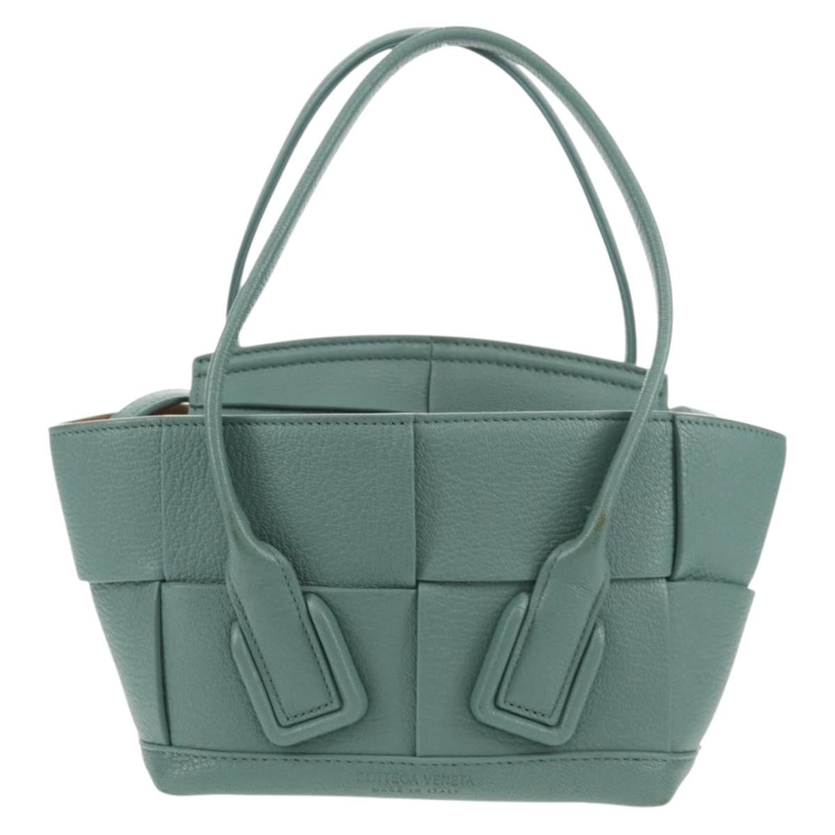 Bottega Veneta Arco Bag Maxi Intrecciato Leather Green Leather Handbag