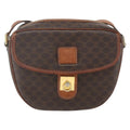Celine Vintage Macadam Shoulder Bag Canvas And Leather Brown Canvas Shoulder Bag Bag