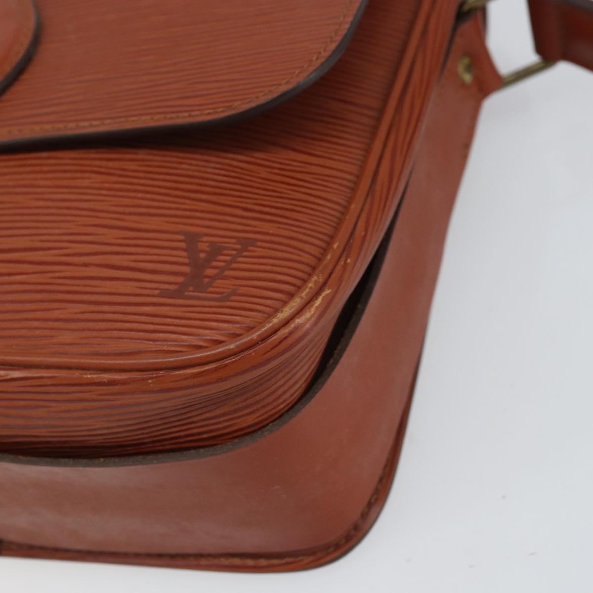 Louis Vuitton Cartouchiere Handbag Epi Leather Brown Leather Shoulder Bag