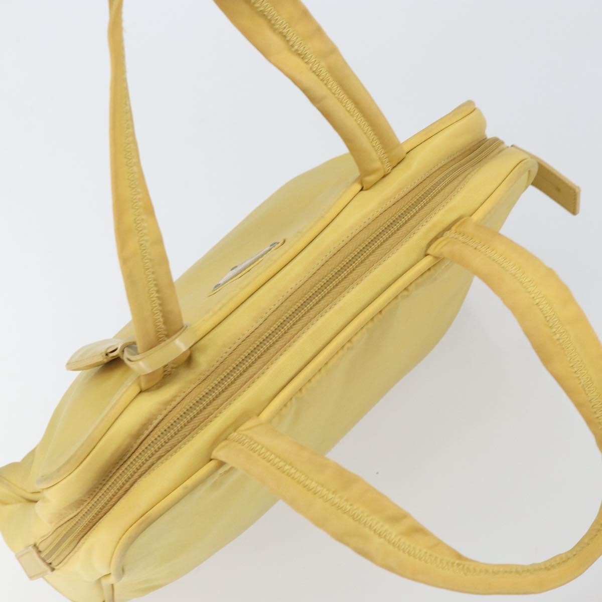 Prada Zip Around Tote Tessuto Yellow Nylon Handbag