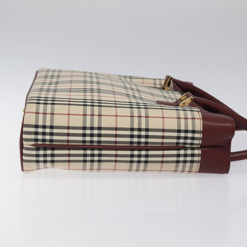 Burberry Nova Check Tote Canvas And Leather Beige Canvas Tote Bag