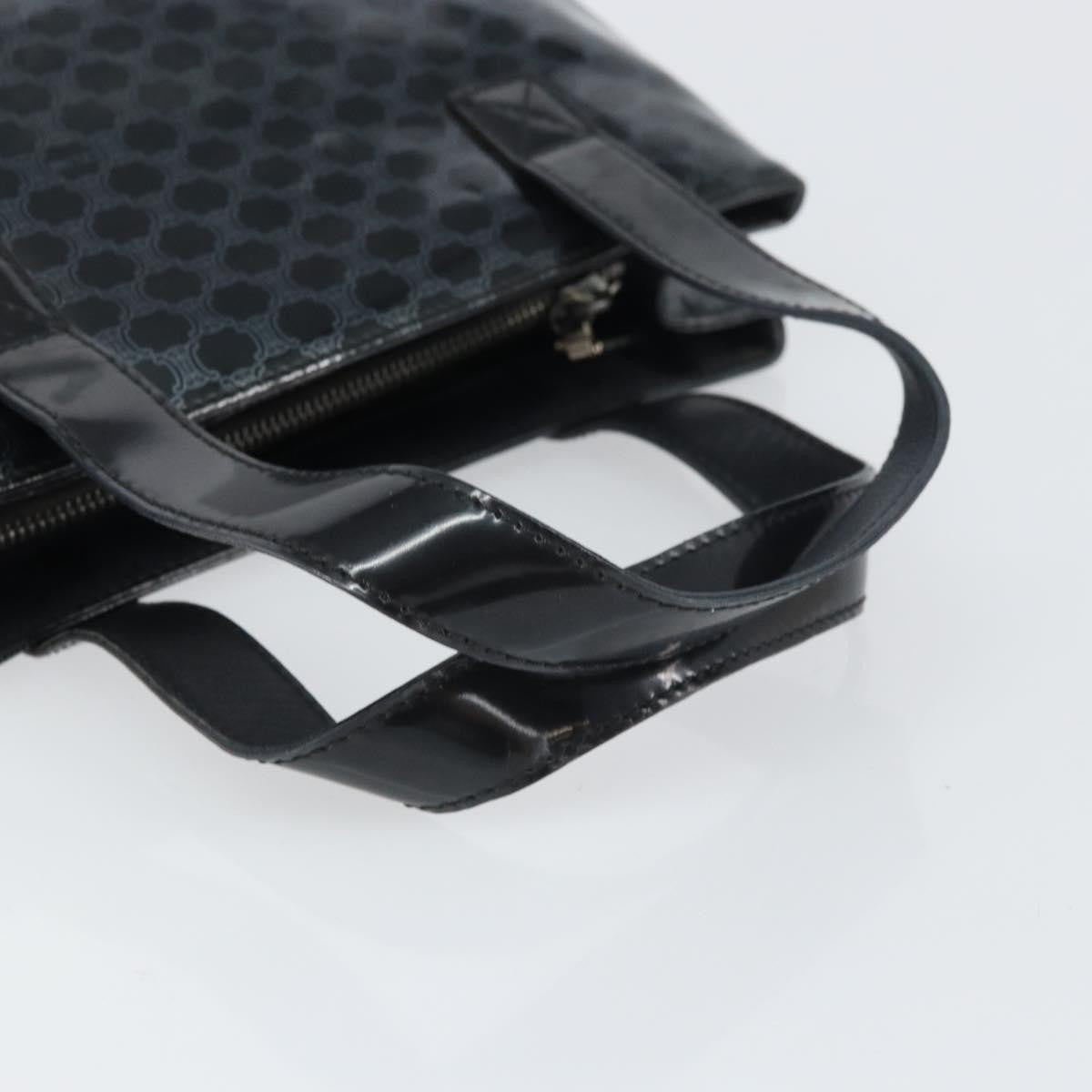 Celine Vintage Macadam Shopper Tote Venyl Black Plastic Tote Bag Bag