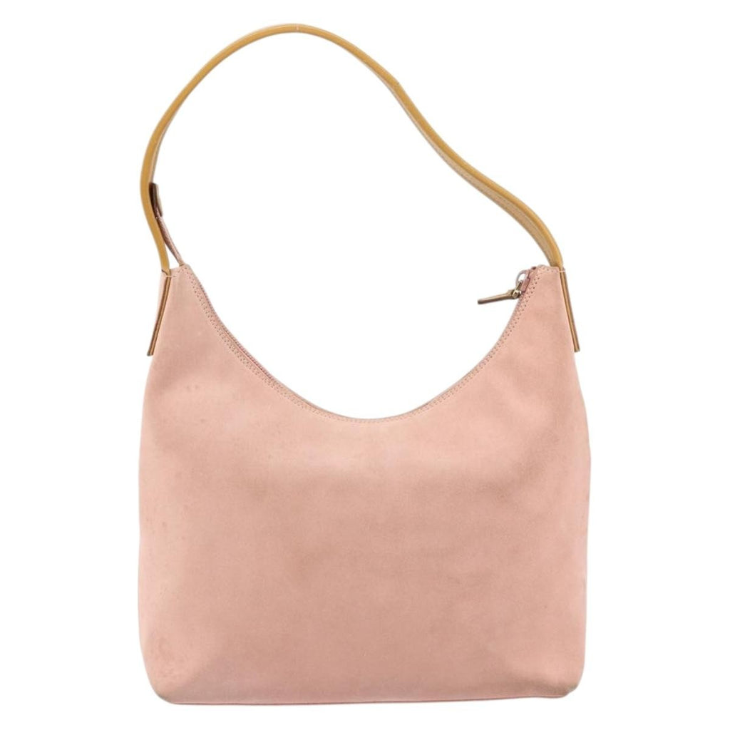 Gucci Vintage Handbag Suede Pink Suede Handbag (Pre-Owned)