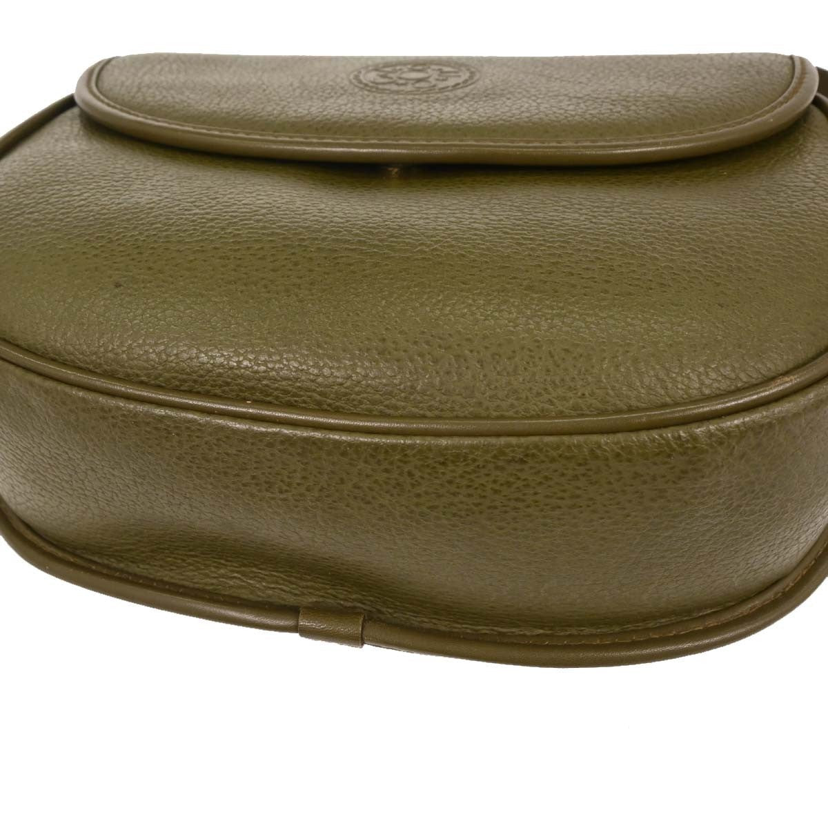 Gucci Vintage Handbag Leather Green Leather Handbag (Pre-Owned)