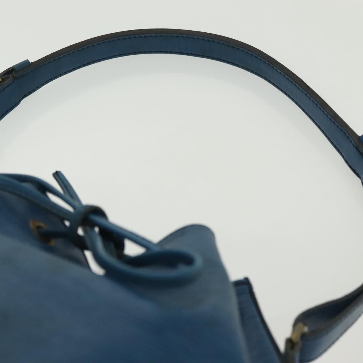 Louis Vuitton Petit Noe Handbag Epi Leather Blue Leather Bag