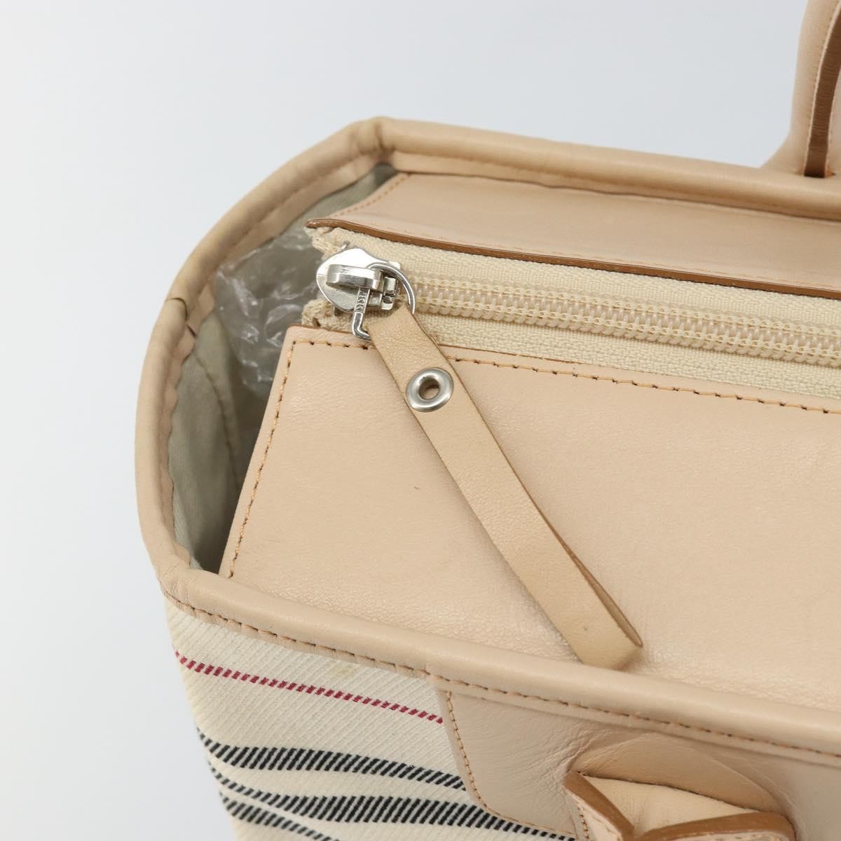 Burberry Nova Check Tote Canvas And Leather Beige Canvas Tote Bag