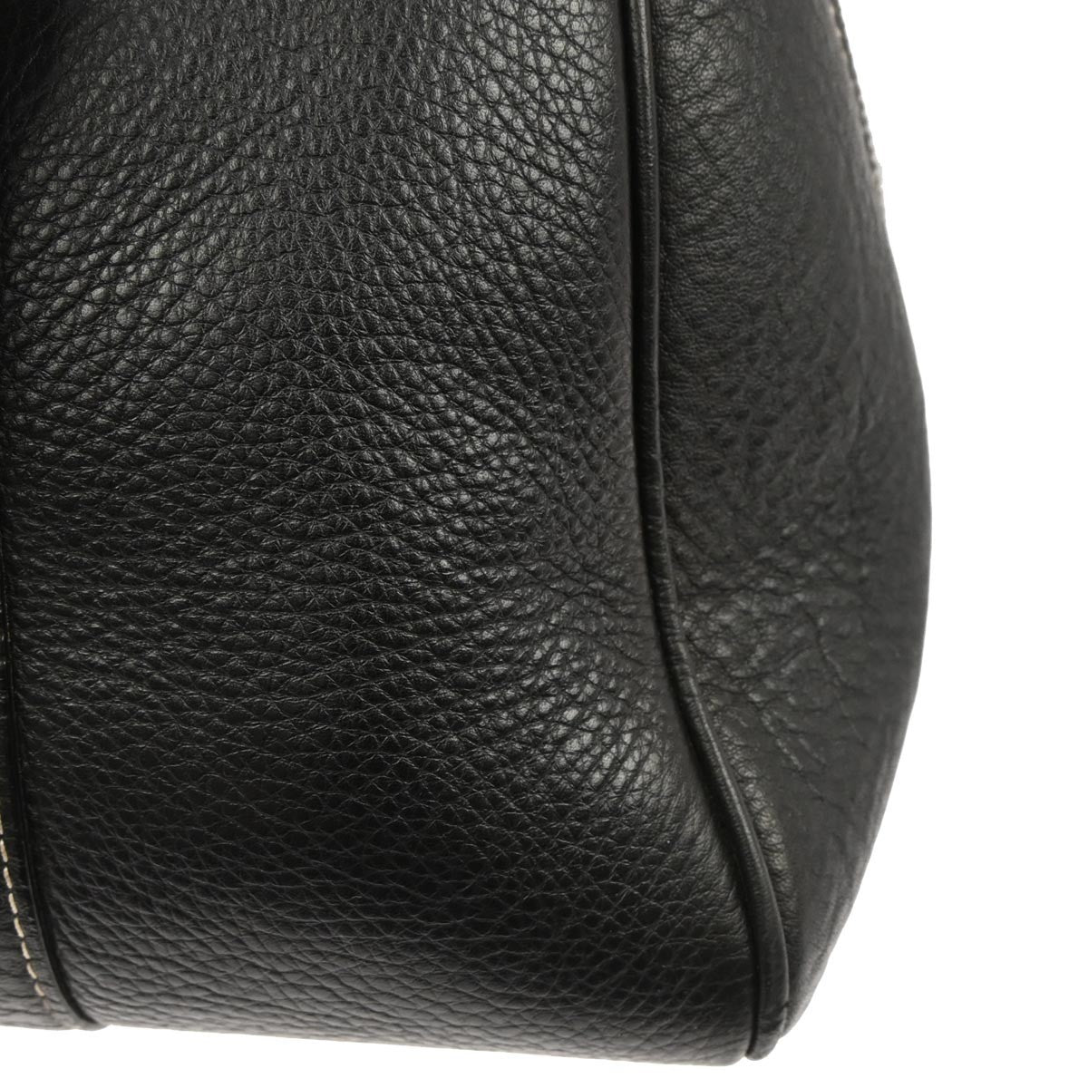 Christian Dior Vintage Handbag Leather Black Leather Handbag (Pre-Owned)
