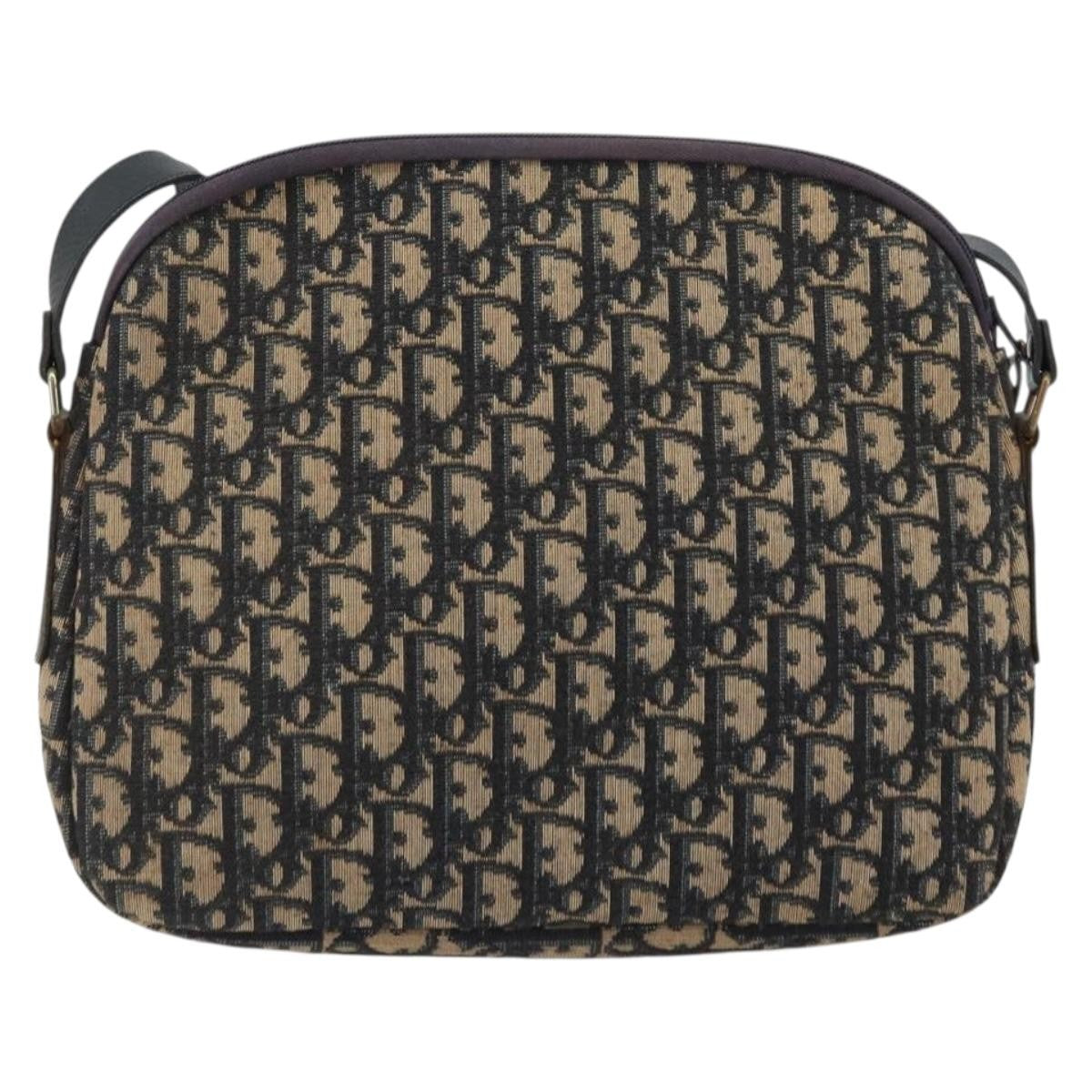 Christian Dior Trotter Shoulder Bag Canvas Navy Canvas Shoulder Bag Bag (Pre-Owned)