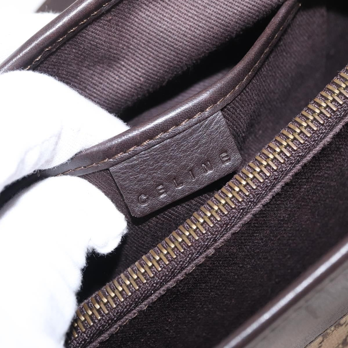 Celine Vintage Macadam Handbag Canvas Beige Canvas Handbag