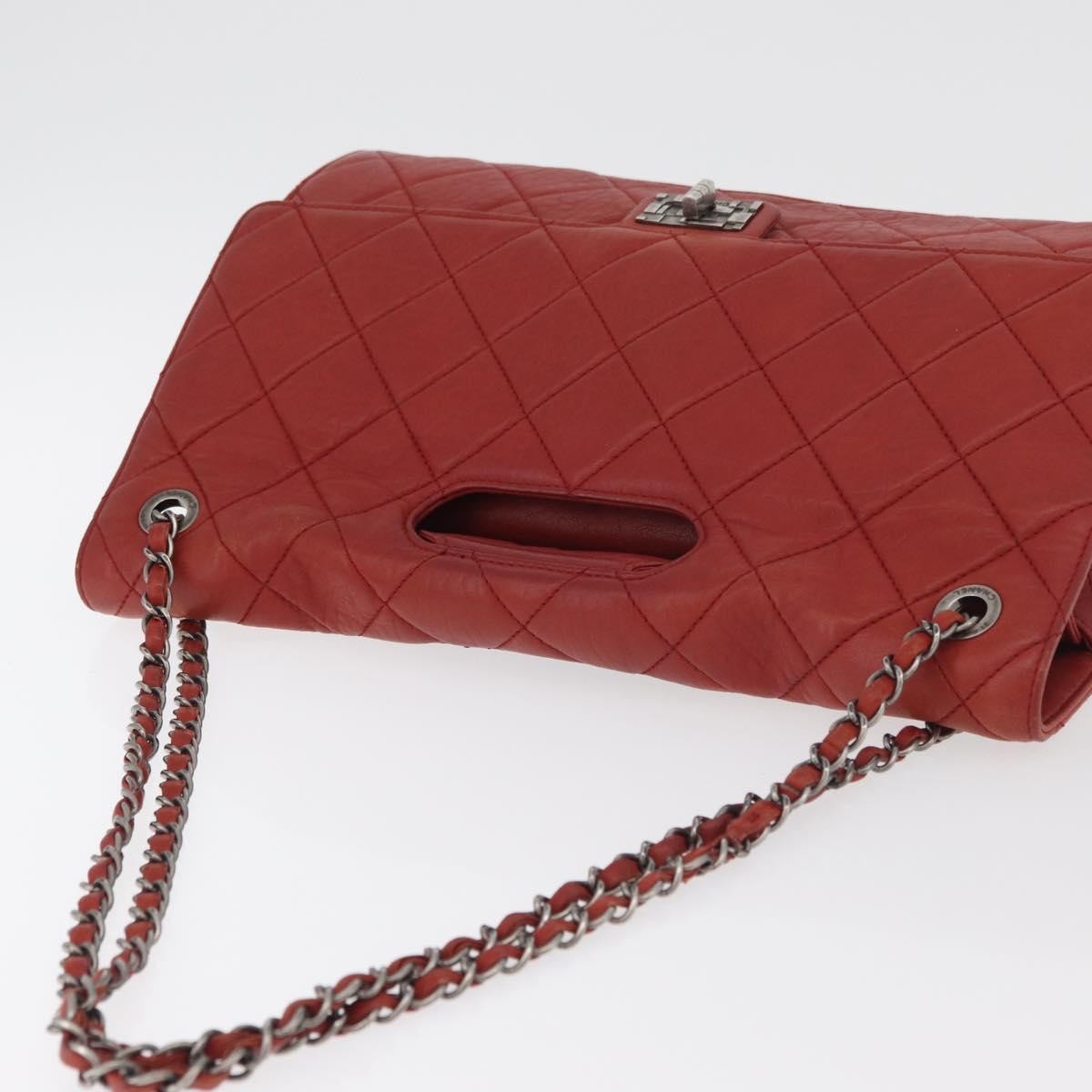Chanel 2.55 Shoulder Bag Leather Red Leather Handbag