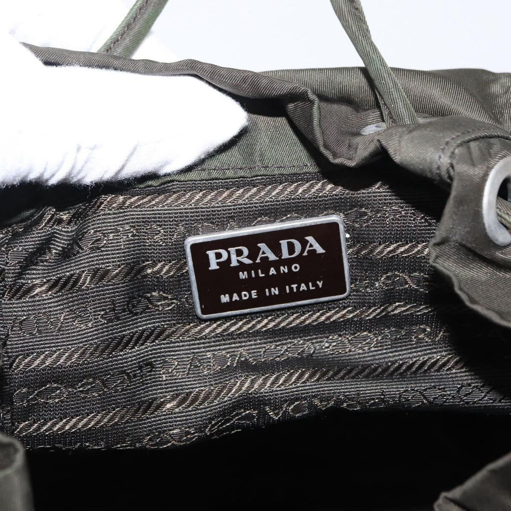 Prada Front Pocket Backpack Tessuto Khaki Nylon Backpack Bag