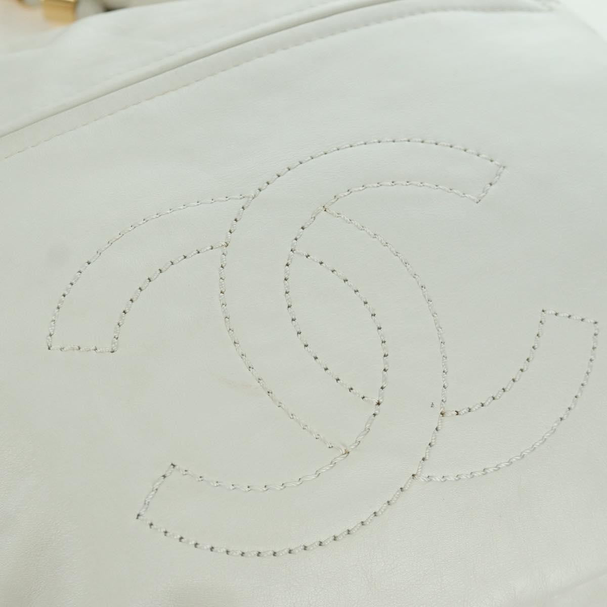 Chanel Rodeo Drive Hobo Leather White Leather Handbag