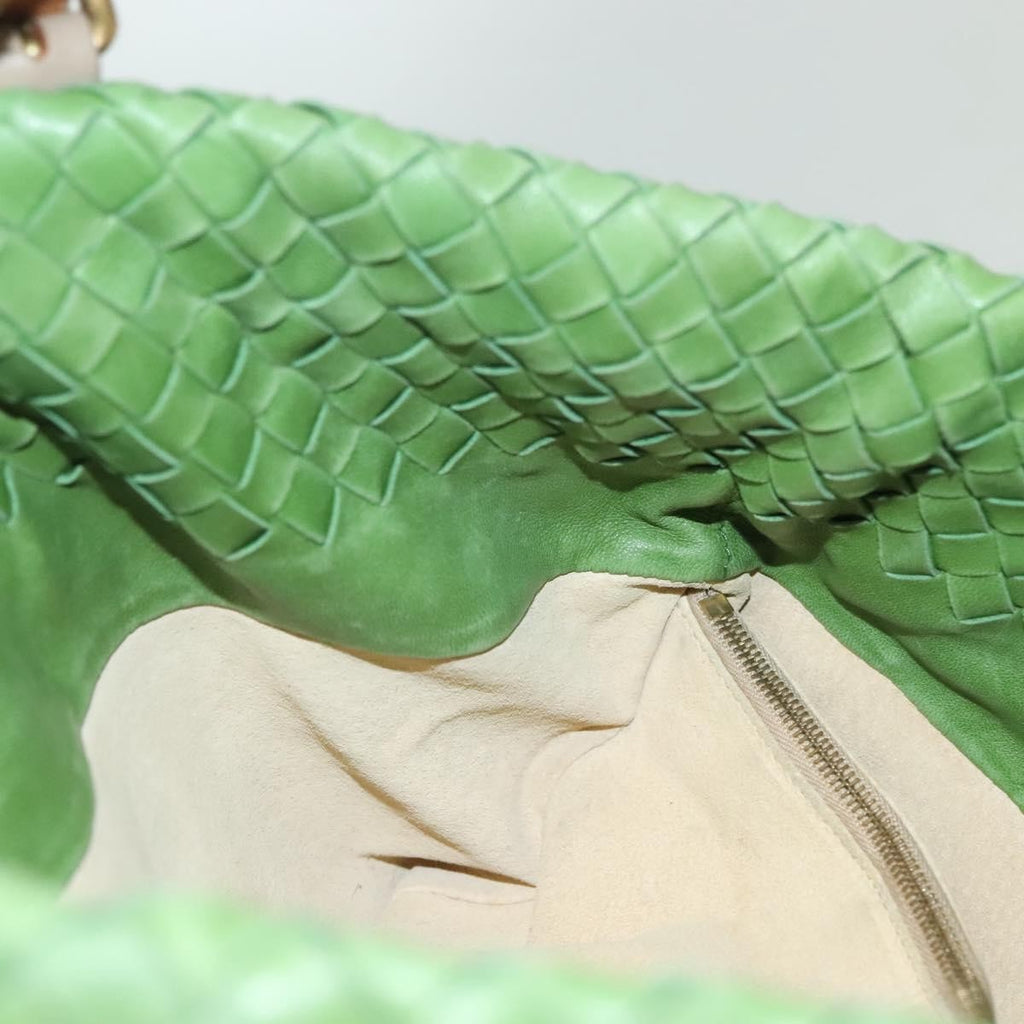 Bottega Veneta Intrecciato Leather Green Leather Handbag