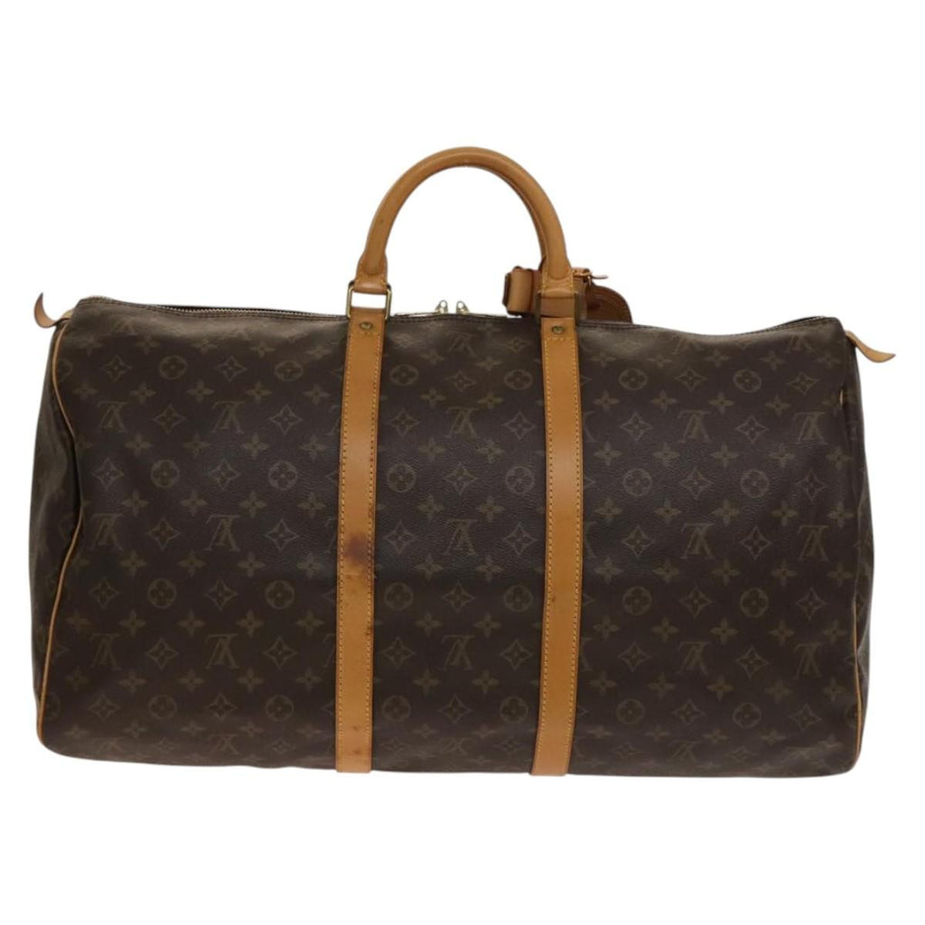 Louis Vuitton Keepall Bag Monogram Canvas Brown Canvas Travel Bag