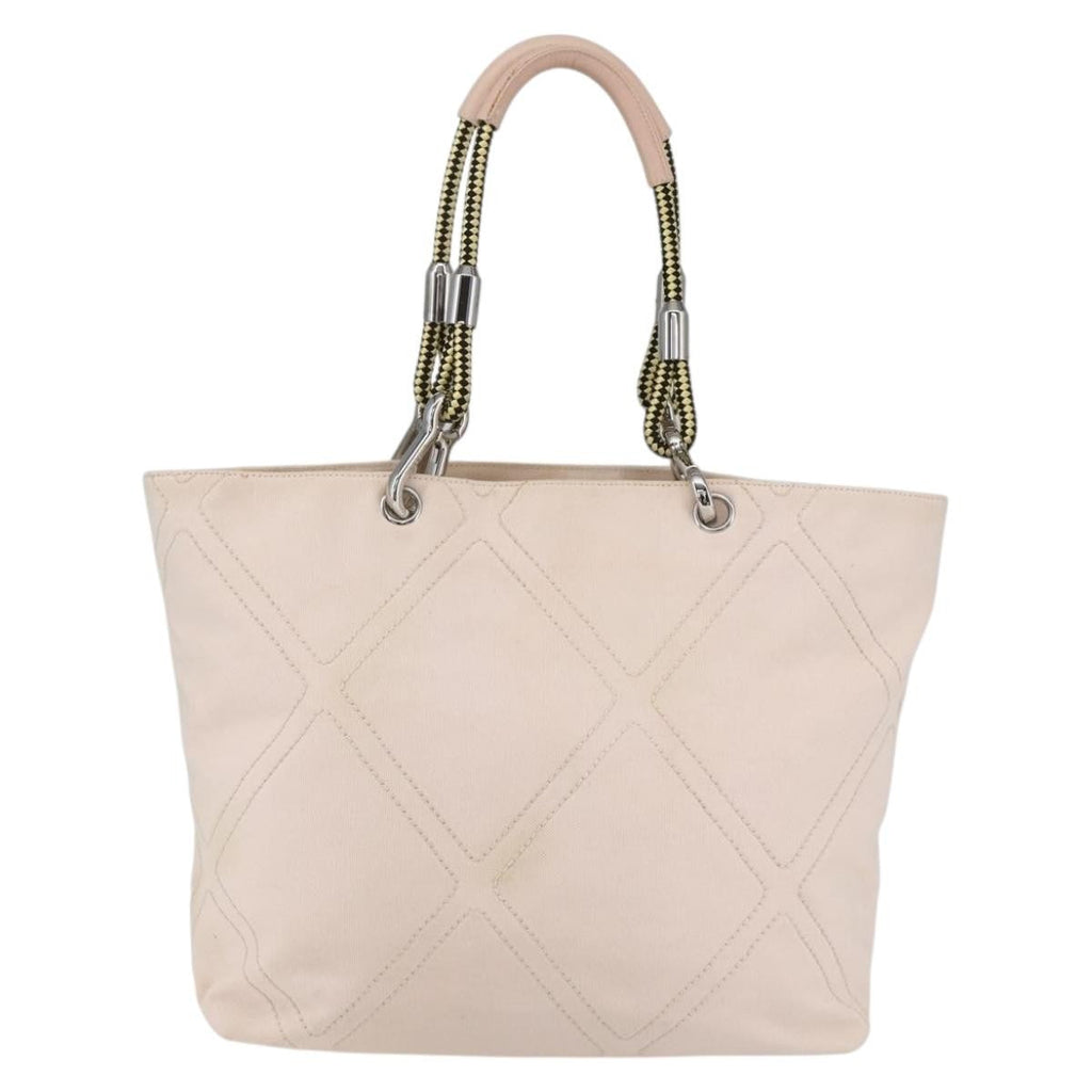 Chanel Vintage Cruise Line No.5 Tote Quilted Canvas Pink Canvas Tote Bag Bag
