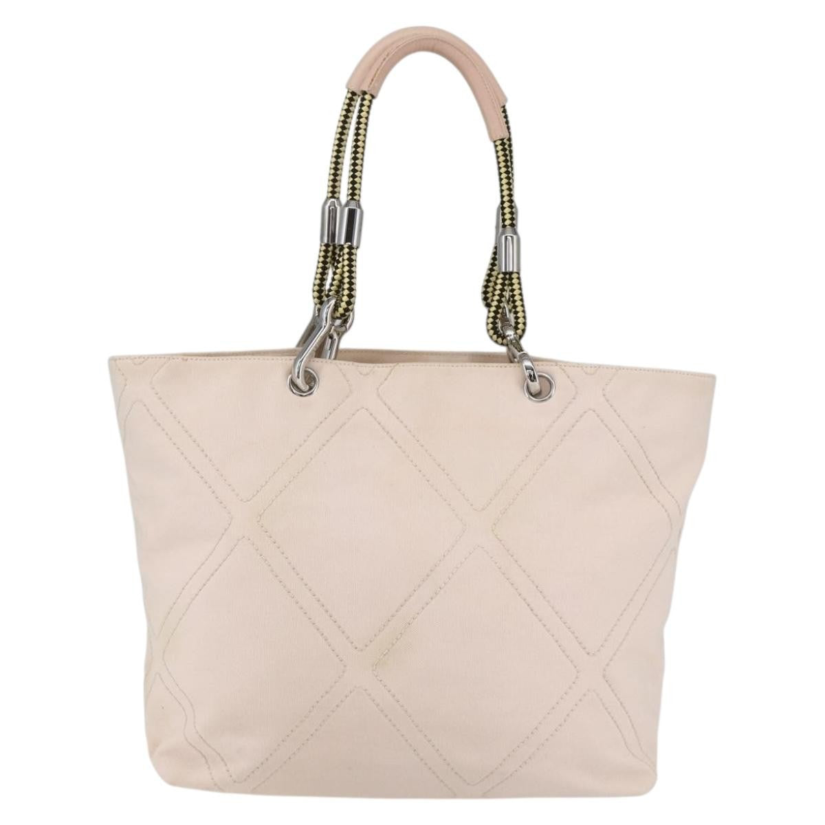 Chanel Vintage Cruise Line No.5 Tote Quilted Canvas Pink Canvas Tote Bag Bag