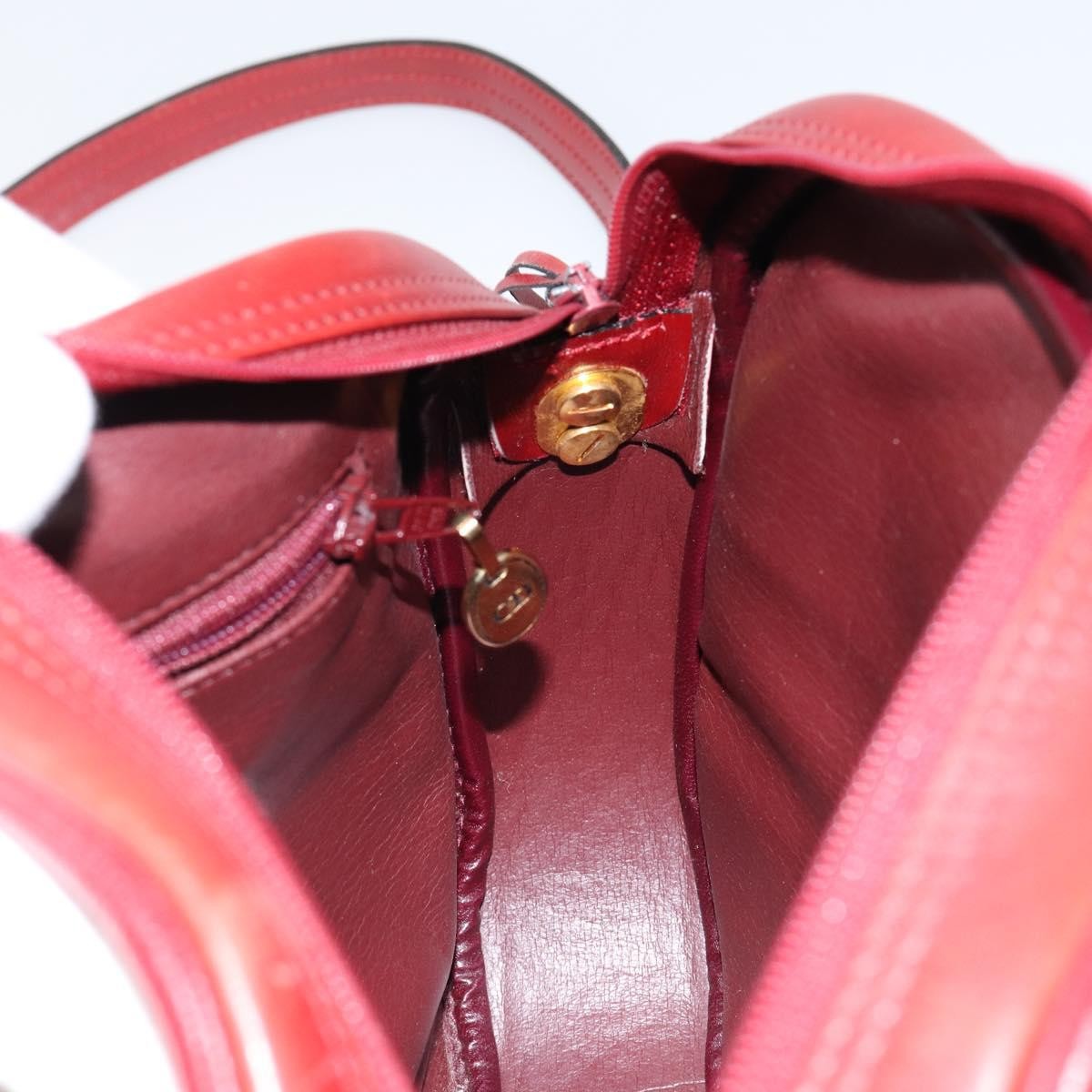 Christian Dior Vintage Shoulder Bag Leather Red Leather Shoulder Bag Bag (Pre-Owned)