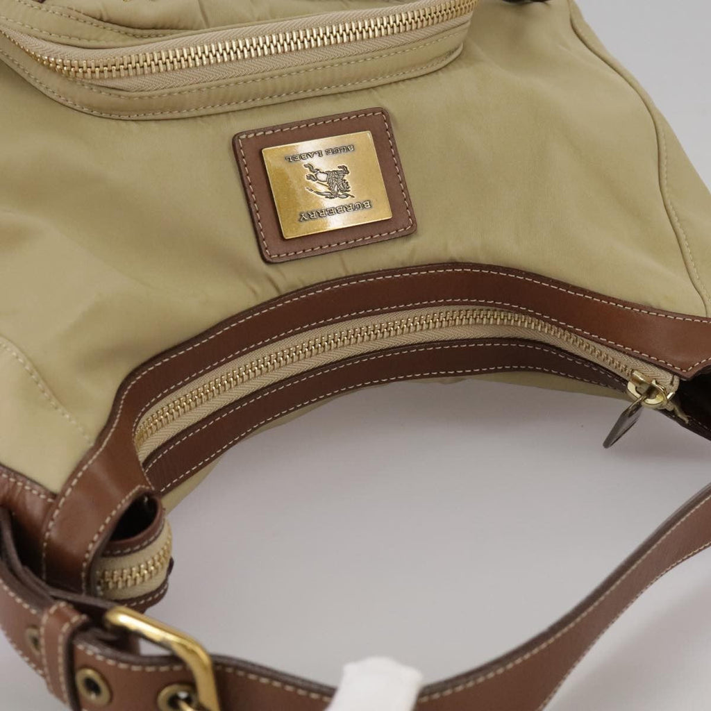 Burberry Blue Label Shoulder Bag Nylon Beige Nylon Shoulder Bag