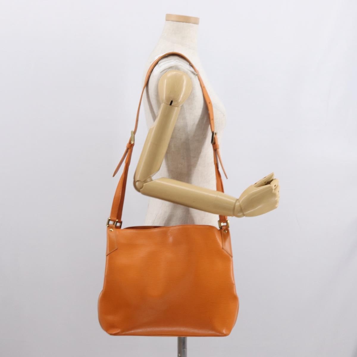 Louis Vuitton Mandara Handbag Epi Leather Orange Leather Shoulder Bag