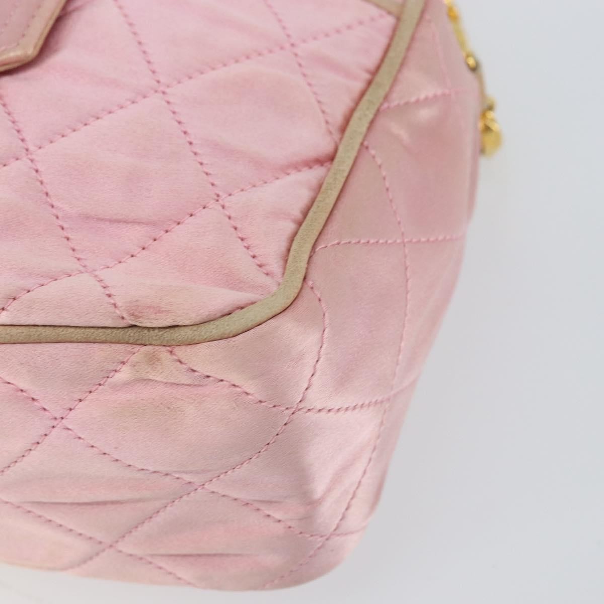 Chanel Vintage Camera Tassel Bag Satin Pink Satin Shoulder Bag Bag