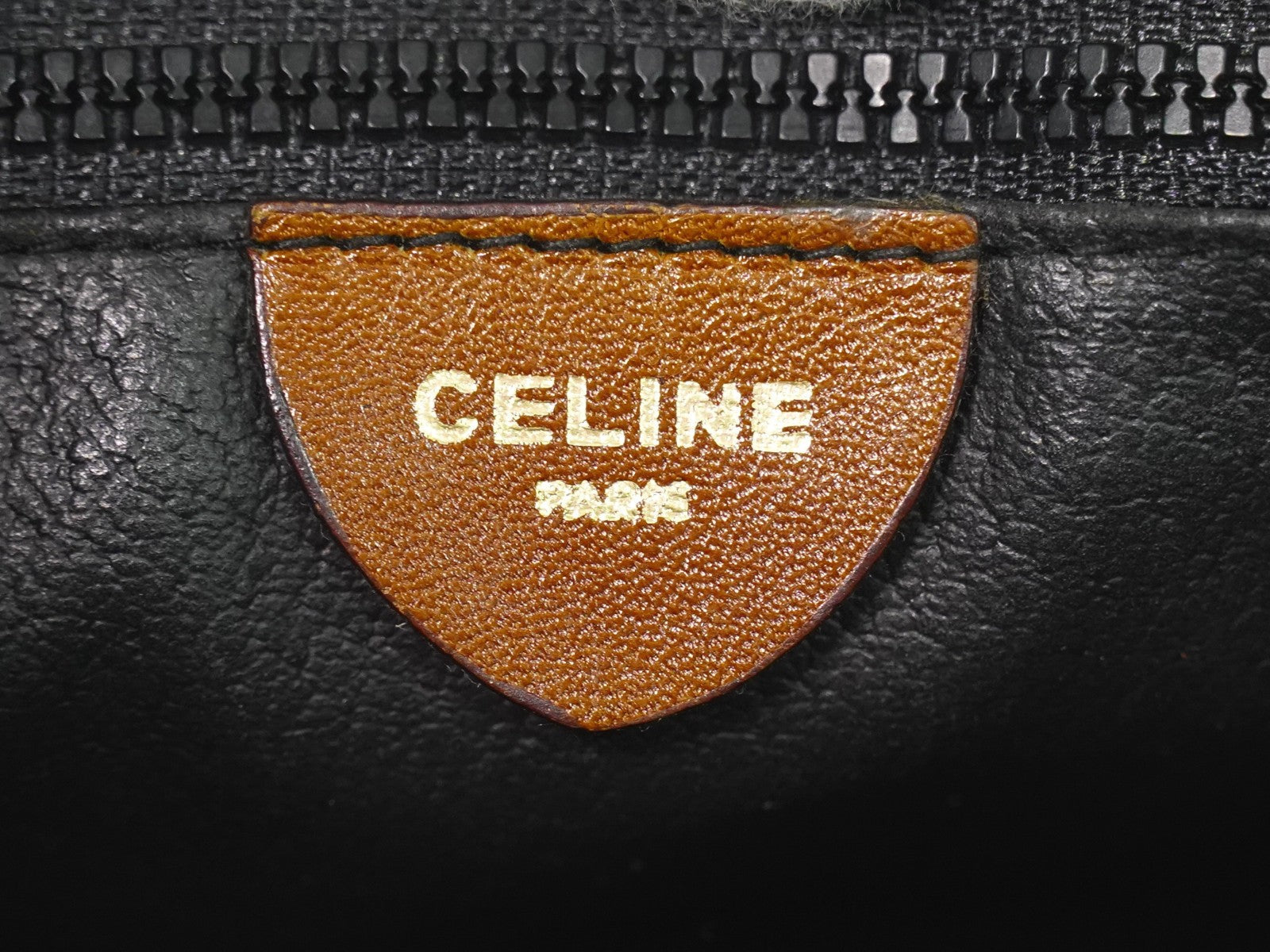 Celine Vintage Shoulder Bag Leather Black Leather Shoulder Bag Bag