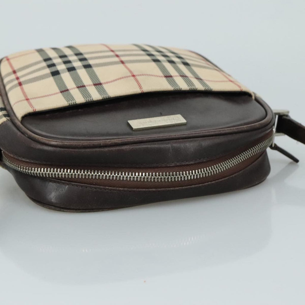 Burberry Nova Check Shoulder Bag Canvas And Leather Beige Canvas Shoulder Bag